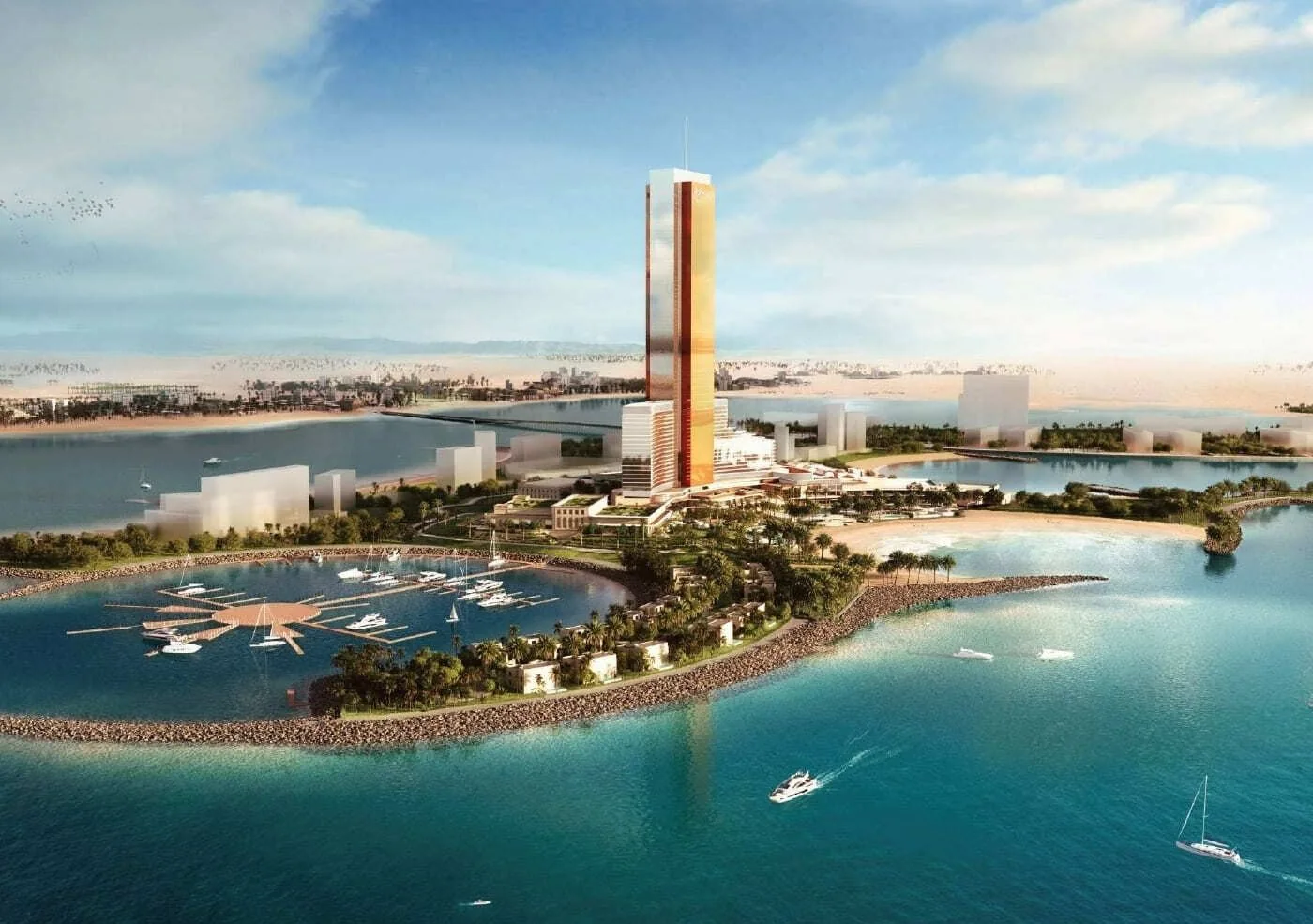 Wynn Al Marjan Island / Under development / Exterior render